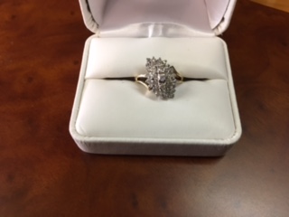 1 kt. Yellow Gold Ring w/ 33 diamonds
